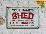Load image into Gallery viewer, Personalized Shed Metal Sign Custom Shed Sign Classic Workshop Sign Garage Sign Gift for Dad
