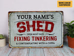 Load image into Gallery viewer, Personalized Shed Metal Sign Custom Shed Sign Classic Workshop Sign Garage Sign Gift for Dad