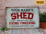 Load image into Gallery viewer, Personalized Shed Metal Sign Custom Shed Sign Classic Workshop Sign Garage Sign Gift for Dad
