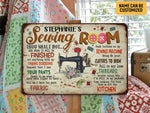 Load image into Gallery viewer, Personalized Sewing Room Metal Sign Classic Funny Gift for Sewer