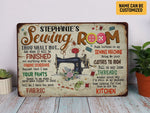 Load image into Gallery viewer, Personalized Sewing Room Metal Sign Classic Funny Gift for Sewer
