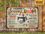 Load image into Gallery viewer, Personalized Sewing Room Metal Sign Classic Funny Gift for Sewer