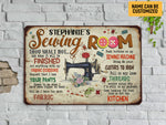 Load image into Gallery viewer, Personalized Sewing Room Metal Sign Classic Funny Gift for Sewer
