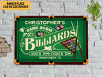Load image into Gallery viewer, Personalized Game Room Billiards Metal Sign Billiards Sign Custom Gift for Billiards Player