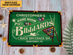 Load image into Gallery viewer, Personalized Game Room Billiards Metal Sign Billiards Sign Custom Gift for Billiards Player