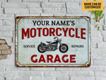 Load image into Gallery viewer, Personalized Motorcycle Garage Metal Sign Custom Motorcycle Workshop Sign Classic Biker Gift