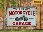 Load image into Gallery viewer, Personalized Motorcycle Garage Metal Sign Custom Motorcycle Workshop Sign Classic Biker Gift