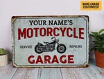Load image into Gallery viewer, Personalized Motorcycle Garage Metal Sign Custom Motorcycle Workshop Sign Classic Biker Gift