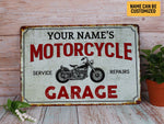Load image into Gallery viewer, Personalized Motorcycle Garage Metal Sign Custom Motorcycle Workshop Sign Classic Biker Gift