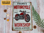 Load image into Gallery viewer, Personalized Motorcycle Workshop Metal Sign Custom Motorcycle Garage Sign Classic Motorbike Biker Gift