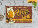 Load image into Gallery viewer, Personalized Beer Bar Metal Sign Pub Bar Sign Custom Gift for Beer Lover Drinking Time Classic Retro Wall Art Home Bar Backyard Bar Decor