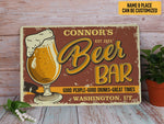Load image into Gallery viewer, Personalized Beer Bar Metal Sign Pub Bar Sign Custom Gift for Beer Lover Drinking Time Classic Retro Wall Art Home Bar Backyard Bar Decor