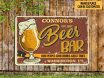 Load image into Gallery viewer, Personalized Beer Bar Metal Sign Pub Bar Sign Custom Gift for Beer Lover Drinking Time Classic Retro Wall Art Home Bar Backyard Bar Decor