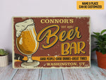 Load image into Gallery viewer, Personalized Beer Bar Metal Sign Pub Bar Sign Custom Gift for Beer Lover Drinking Time Classic Retro Wall Art Home Bar Backyard Bar Decor