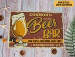 Load image into Gallery viewer, Personalized Beer Bar Metal Sign Pub Bar Sign Custom Gift for Beer Lover Drinking Time Classic Retro Wall Art Home Bar Backyard Bar Decor