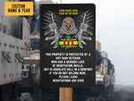 Load image into Gallery viewer, Personalized Vietnam Veteran Property Metal Sign, Military Eagle Art Veteran's Day Gift, Funny Gift for VET Veterans Hanging Wall Home Decor