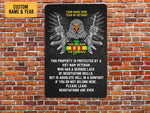 Load image into Gallery viewer, Personalized Vietnam Veteran Property Metal Sign, Military Eagle Art Veteran's Day Gift, Funny Gift for VET Veterans Hanging Wall Home Decor