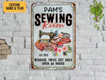 Load image into Gallery viewer, Personalized Sewing Room Metal Sign Classic Tin Gift for Tailor Sewing Lover