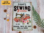 Load image into Gallery viewer, Personalized Sewing Room Metal Sign Classic Tin Gift for Tailor Sewing Lover