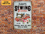 Load image into Gallery viewer, Personalized Sewing Room Metal Sign Classic Tin Gift for Tailor Sewing Lover