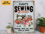 Load image into Gallery viewer, Personalized Sewing Room Metal Sign Classic Tin Gift for Tailor Sewing Lover