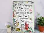 Load image into Gallery viewer, Word of The Lord Metal Sign Natural Spiritual Christianity Themed Tin Gift for Christian