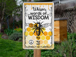 Load image into Gallery viewer, Whisper Words of Wisdom Let It Bee Metal Sign Bee Farm Sign Indoor Farmhouse Decor Gift For Beekeeper Farmer Farm Owner