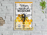 Load image into Gallery viewer, Whisper Words of Wisdom Let It Bee Metal Sign Bee Farm Sign Indoor Farmhouse Decor Gift For Beekeeper Farmer Farm Owner