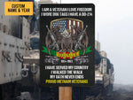 Load image into Gallery viewer, Custom Name Proud Vietnam Veterans Metal Sign American Eagle Art Veteran's Day Memorial Day Gift