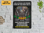 Load image into Gallery viewer, Custom Name Proud Vietnam Veterans Metal Sign American Eagle Art Veteran's Day Memorial Day Gift