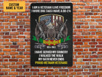 Load image into Gallery viewer, Custom Name Proud Vietnam Veterans Metal Sign American Eagle Art Veteran's Day Memorial Day Gift