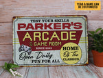 Load image into Gallery viewer, Personalized Arcade Game Room Metal Sign Classic Game Sign Gift for Gamer