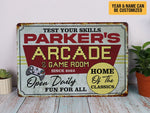 Load image into Gallery viewer, Personalized Arcade Game Room Metal Sign Classic Game Sign Gift for Gamer
