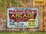 Load image into Gallery viewer, Personalized Arcade Game Room Metal Sign Classic Game Sign Gift for Gamer