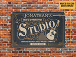 Load image into Gallery viewer, Personalized Guitar Recording Studio Metal Sign, Custom Music Studio Metal Art Sign, Gift for Guitarist