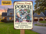 Load image into Gallery viewer, Personalized Porch Metal Sign, Family Porch Sign Tin Plaque, Farmhouse Porch Decor