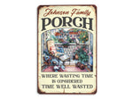 Load image into Gallery viewer, Personalized Porch Metal Sign, Family Porch Sign Tin Plaque, Farmhouse Porch Decor
