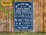 Load image into Gallery viewer, Personalized Lake Camping Metal Sign Art Welcome Lake Time Sign Tin Plaque Camp Sign Camping Gift for Family