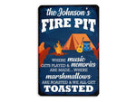 Load image into Gallery viewer, Personalized Fire Pit Metal Sign Art Welcome Campsite Sign Tin Plaque Camp Sign Camping Gift for Family