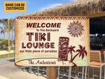 Load image into Gallery viewer, Personalized Tiki Lounge Metal Sign, Tiki Bar Sign, Welcome Tiki Plaque, Gift For Decor