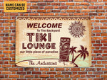 Load image into Gallery viewer, Personalized Tiki Lounge Metal Sign, Tiki Bar Sign, Welcome Tiki Plaque, Gift For Decor