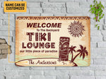 Load image into Gallery viewer, Personalized Tiki Lounge Metal Sign, Tiki Bar Sign, Welcome Tiki Plaque, Gift For Decor