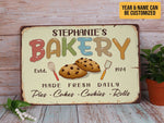 Load image into Gallery viewer, Personalized Bakery Metal Sign, Bakery Sign Tin Plaque, Baking Gift for Baker
