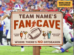 Load image into Gallery viewer, Personalized American Football Fan Cave Metal Sign Custom Team Name Football Season Gift for Football Lover