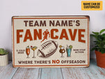 Load image into Gallery viewer, Personalized American Football Fan Cave Metal Sign Custom Team Name Football Season Gift for Football Lover