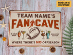 Load image into Gallery viewer, Personalized American Football Fan Cave Metal Sign Custom Team Name Football Season Gift for Football Lover
