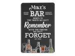 Load image into Gallery viewer, Personalized Bar Metal Sign, Nights Can't Remember Bar Sign, Bar Plaque, Drinking Lover Gift,