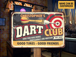 Load image into Gallery viewer, Personalized Dart Club Metal Sign, Dart Sign, Custom Gift for Dart Player