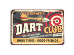 Load image into Gallery viewer, Personalized Dart Club Metal Sign, Dart Sign, Custom Gift for Dart Player