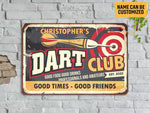 Load image into Gallery viewer, Personalized Dart Club Metal Sign, Dart Sign, Custom Gift for Dart Player
